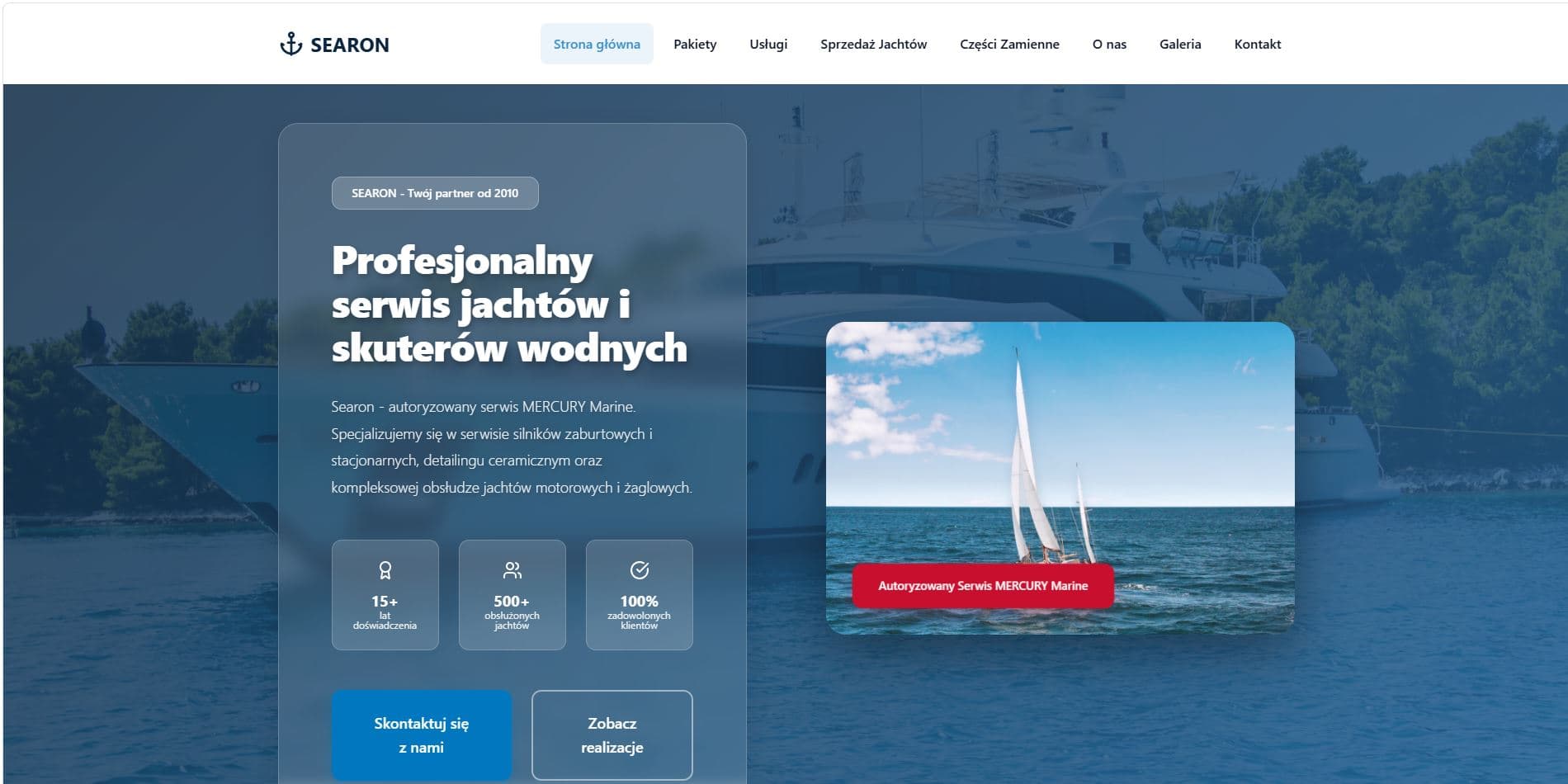 Zrzut ekranu projektu Searon